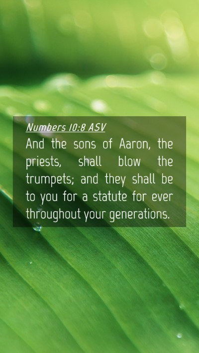 Picture 04 - Numbers 10:8 ASV Mobile Phone Wallpaper - And the sons of Aaron, the priests, shall blow - Mobile Bible Verse Wallpaper