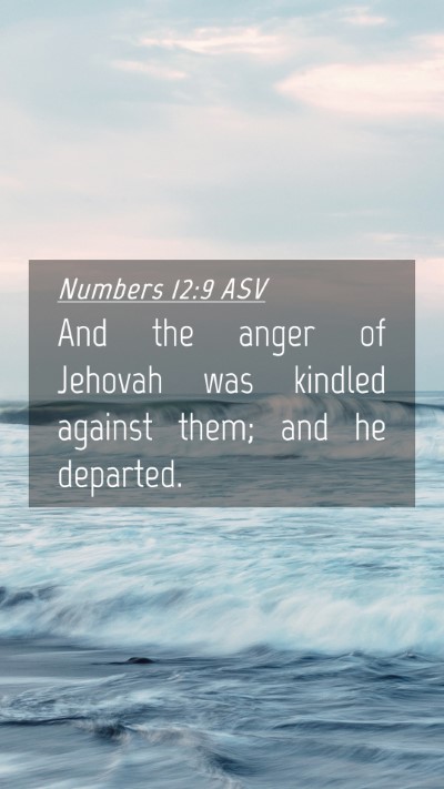 Picture 04 - Numbers 12:9 ASV Mobile Phone Wallpaper - And the anger of Jehovah was kindled against - Mobile Bible Verse Wallpaper