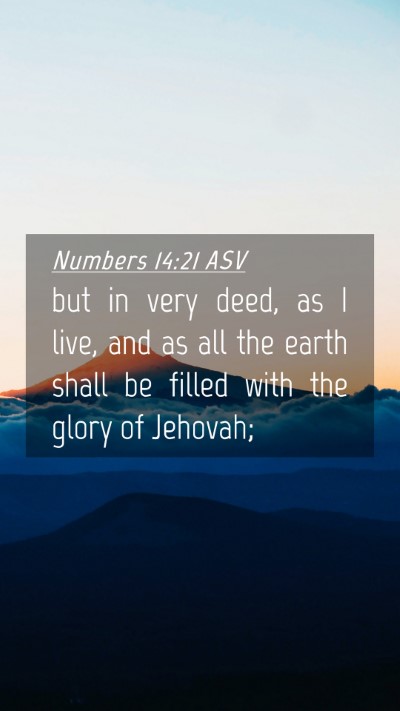 Picture 04 - Numbers 14:21 ASV Mobile Phone Wallpaper - but in very deed, as I live, and as all the earth - Mobile Bible Verse Wallpaper