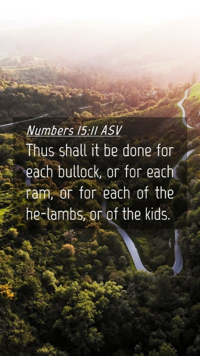 Picture 04 - Numbers 15:11 ASV Mobile Phone Wallpaper - Thus shall it be done for each bullock, or for - Mobile Bible Verse Wallpaper