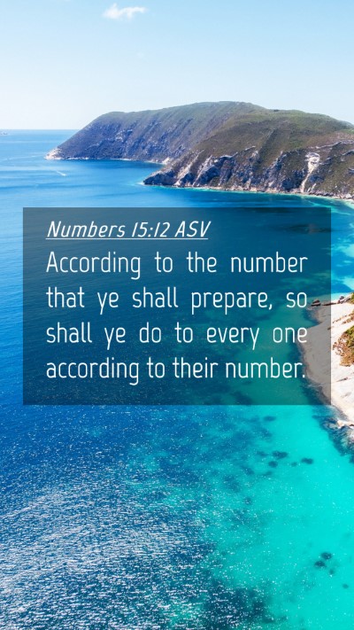 Picture 04 - Numbers 15:12 ASV Mobile Phone Wallpaper - According to the number that ye shall prepare, so - Mobile Bible Verse Wallpaper