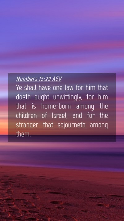 Picture 04 - Numbers 15:29 ASV Mobile Phone Wallpaper - Ye shall have one law for him that doeth aught - Mobile Bible Verse Wallpaper