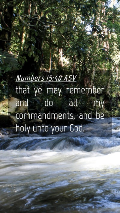Picture 04 - Numbers 15:40 ASV Mobile Phone Wallpaper - that ye may remember and do all my commandments, - Mobile Bible Verse Wallpaper