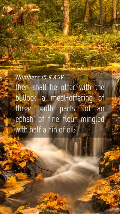 Picture 04 - Numbers 15:9 ASV Mobile Phone Wallpaper - then shall he offer with the bullock a - Mobile Bible Verse Wallpaper