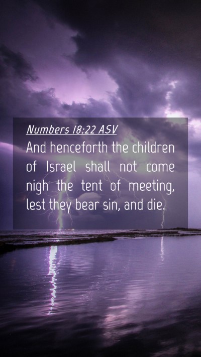 Picture 04 - Numbers 18:22 ASV Mobile Phone Wallpaper - And henceforth the children of Israel shall not - Mobile Bible Verse Wallpaper