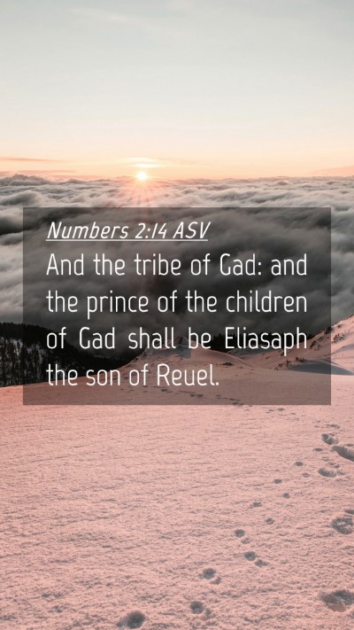 Picture 04 - Numbers 2:14 ASV Mobile Phone Wallpaper - And the tribe of Gad: and the prince of the - Mobile Bible Verse Wallpaper