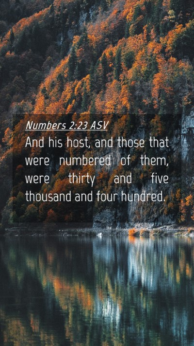Picture 04 - Numbers 2:23 ASV Mobile Phone Wallpaper - And his host, and those that were numbered of - Mobile Bible Verse Wallpaper