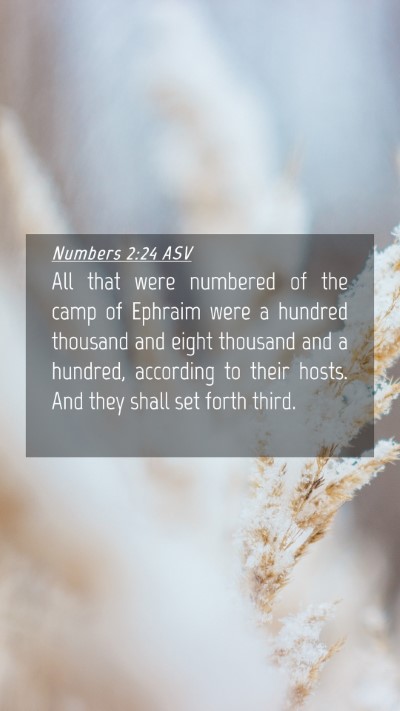 Picture 04 - Numbers 2:24 ASV Mobile Phone Wallpaper - All that were numbered of the camp of Ephraim - Mobile Bible Verse Wallpaper