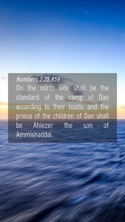 Picture 04 - Numbers 2:25 ASV Mobile Phone Wallpaper - On the north side shall be the standard of the - Mobile Bible Verse Wallpaper