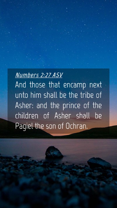 Picture 04 - Numbers 2:27 ASV Mobile Phone Wallpaper - And those that encamp next unto him shall be the - Mobile Bible Verse Wallpaper