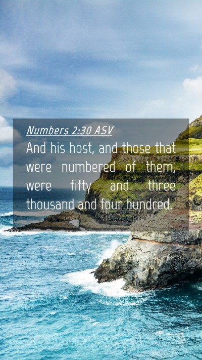 Picture 04 - Numbers 2:30 ASV Mobile Phone Wallpaper - And his host, and those that were numbered of - Mobile Bible Verse Wallpaper