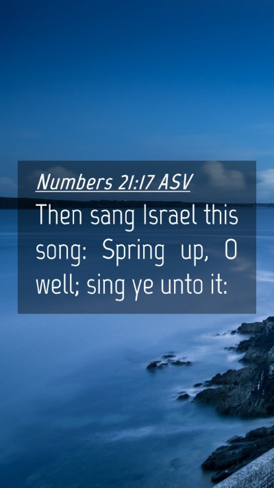 Picture 04 - Numbers 21:17 ASV Mobile Phone Wallpaper - Then sang Israel this song: Spring up, O well; - Mobile Bible Verse Wallpaper