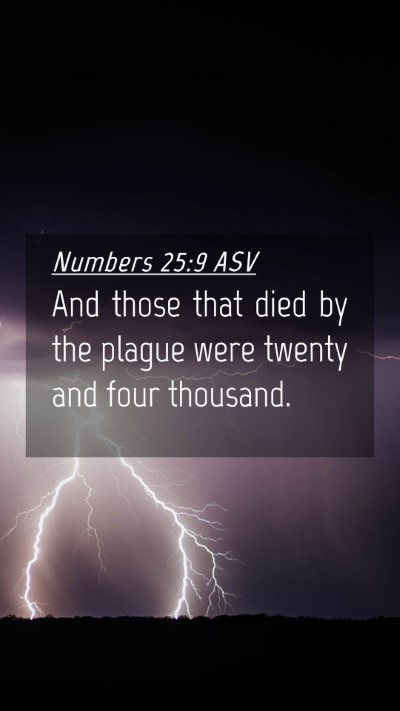 Picture 04 - Numbers 25:9 ASV Mobile Phone Wallpaper - And those that died by the plague were twenty and - Mobile Bible Verse Wallpaper