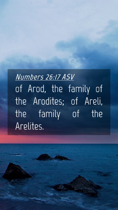 Picture 04 - Numbers 26:17 ASV Mobile Phone Wallpaper - of Arod, the family of the Arodites; of Areli, - Mobile Bible Verse Wallpaper