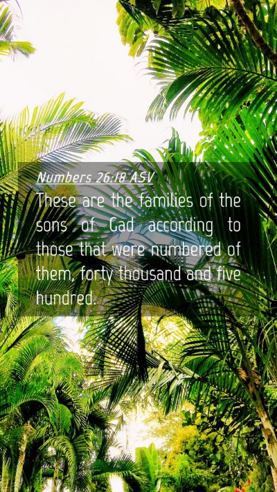 Picture 04 - Numbers 26:18 ASV Mobile Phone Wallpaper - These are the families of the sons of Gad - Mobile Bible Verse Wallpaper
