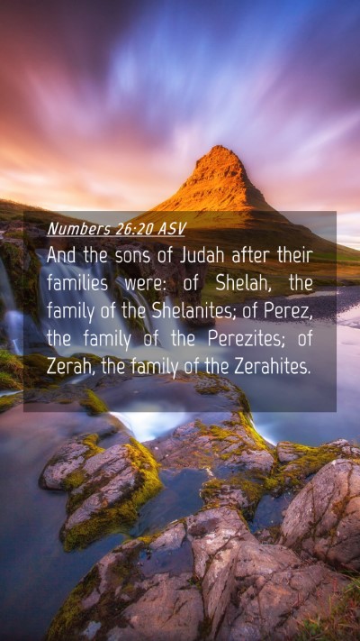Picture 04 - Numbers 26:20 ASV Mobile Phone Wallpaper - And the sons of Judah after their families were: - Mobile Bible Verse Wallpaper
