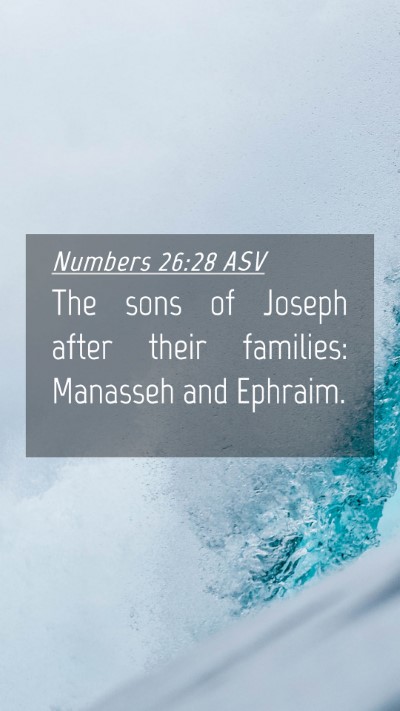 Picture 04 - Numbers 26:28 ASV Mobile Phone Wallpaper - The sons of Joseph after their families: Manasseh - Mobile Bible Verse Wallpaper