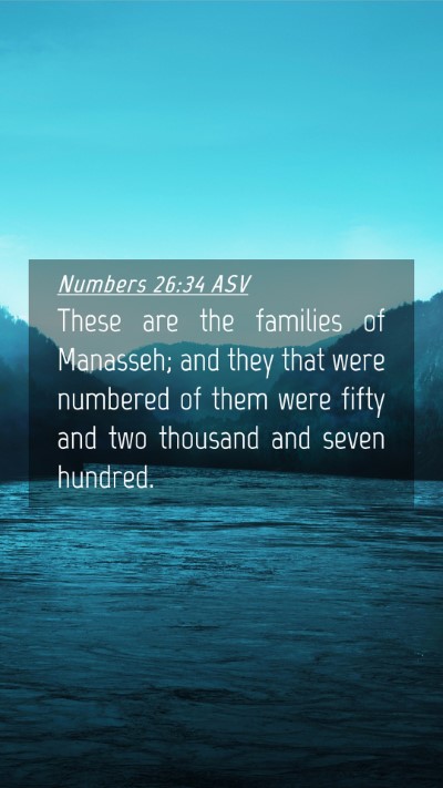 Picture 04 - Numbers 26:34 ASV Mobile Phone Wallpaper - These are the families of Manasseh; and they that - Mobile Bible Verse Wallpaper