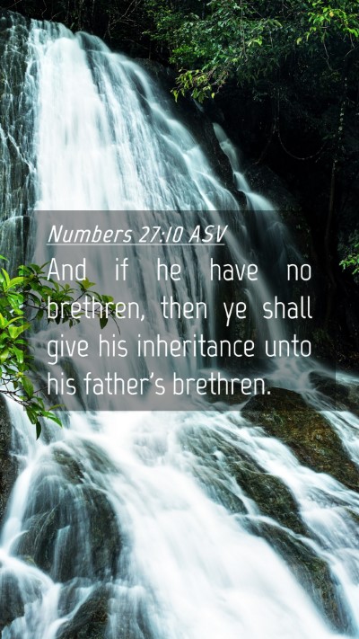 Picture 04 - Numbers 27:10 ASV Mobile Phone Wallpaper - And if he have no brethren, then ye shall give - Mobile Bible Verse Wallpaper