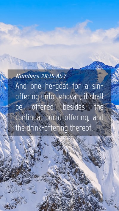 Picture 04 - Numbers 28:15 ASV Mobile Phone Wallpaper - And one he-goat for a sin-offering unto Jehovah; - Mobile Bible Verse Wallpaper