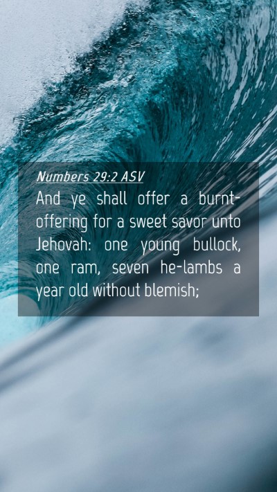 Picture 04 - Numbers 29:2 ASV Mobile Phone Wallpaper - And ye shall offer a burnt-offering for a sweet - Mobile Bible Verse Wallpaper