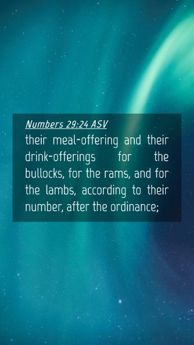 Picture 04 - Numbers 29:24 ASV Mobile Phone Wallpaper - their meal-offering and their drink-offerings for - Mobile Bible Verse Wallpaper