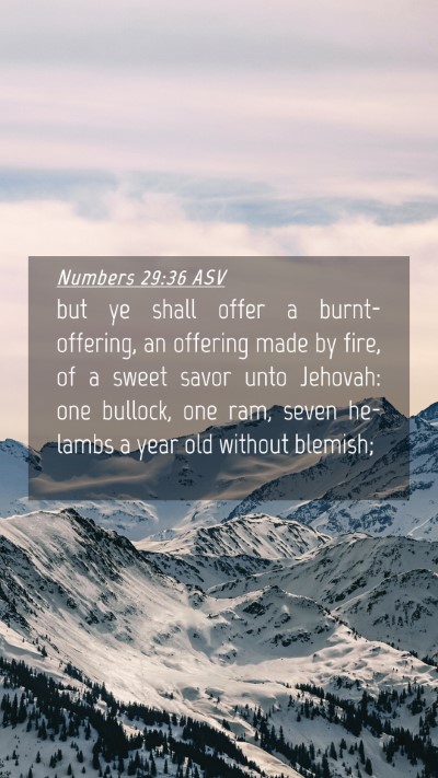 Picture 04 - Numbers 29:36 ASV Mobile Phone Wallpaper - but ye shall offer a burnt-offering, an offering - Mobile Bible Verse Wallpaper