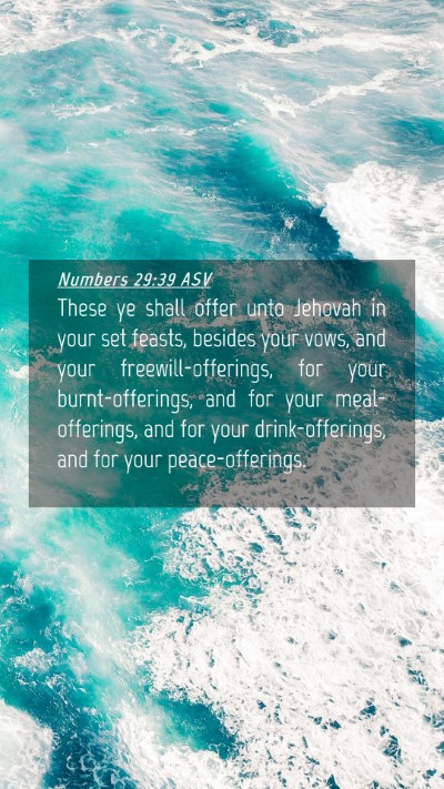 Picture 04 - Numbers 29:39 ASV Mobile Phone Wallpaper - These ye shall offer unto Jehovah in your set - Mobile Bible Verse Wallpaper