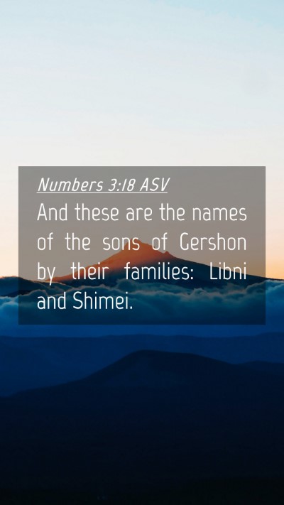 Picture 04 - Numbers 3:18 ASV Mobile Phone Wallpaper - And these are the names of the sons of Gershon by - Mobile Bible Verse Wallpaper