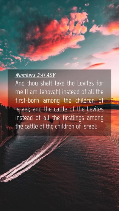 Picture 04 - Numbers 3:41 ASV Mobile Phone Wallpaper - And thou shalt take the Levites for me (I am - Mobile Bible Verse Wallpaper
