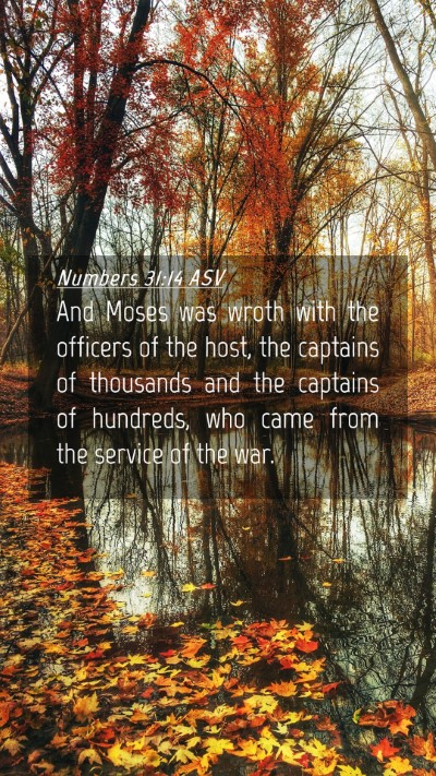 Picture 04 - Numbers 31:14 ASV Mobile Phone Wallpaper - And Moses was wroth with the officers of the - Mobile Bible Verse Wallpaper