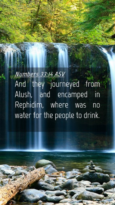 Picture 04 - Numbers 33:14 ASV Mobile Phone Wallpaper - And they journeyed from Alush, and encamped in - Mobile Bible Verse Wallpaper