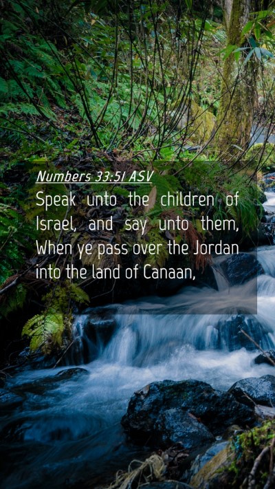 Picture 04 - Numbers 33:51 ASV Mobile Phone Wallpaper - Speak unto the children of Israel, and say unto - Mobile Bible Verse Wallpaper