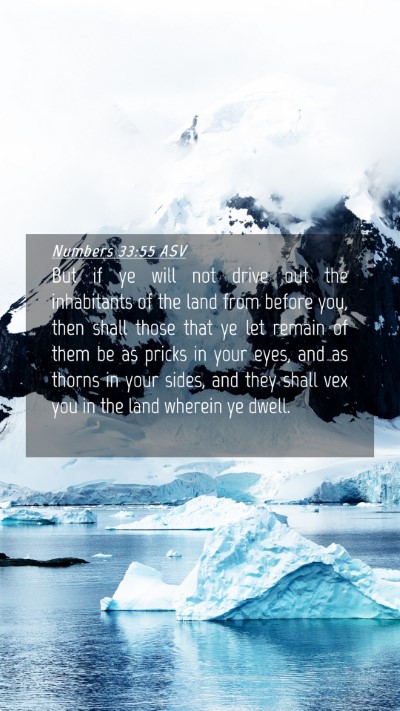 Picture 04 - Numbers 33:55 ASV Mobile Phone Wallpaper - But if ye will not drive out the inhabitants of - Mobile Bible Verse Wallpaper