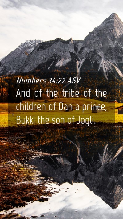 Picture 04 - Numbers 34:22 ASV Mobile Phone Wallpaper - And of the tribe of the children of Dan a prince, - Mobile Bible Verse Wallpaper
