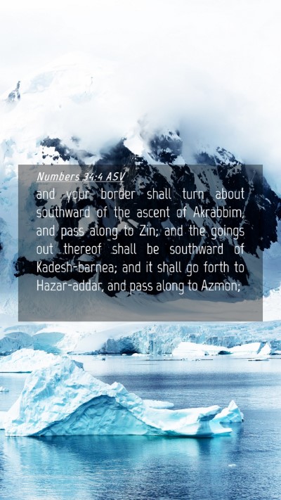 Picture 04 - Numbers 34:4 ASV Mobile Phone Wallpaper - and your border shall turn about southward of the - Mobile Bible Verse Wallpaper