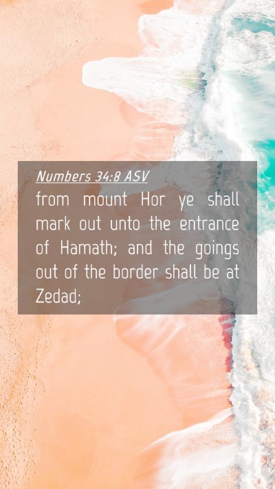 Picture 04 - Numbers 34:8 ASV Mobile Phone Wallpaper - from mount Hor ye shall mark out unto the - Mobile Bible Verse Wallpaper
