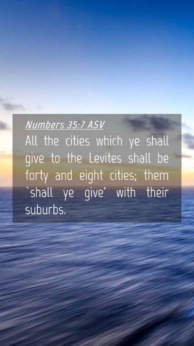 Picture 04 - Numbers 35:7 ASV Mobile Phone Wallpaper - All the cities which ye shall give to the Levites - Mobile Bible Verse Wallpaper