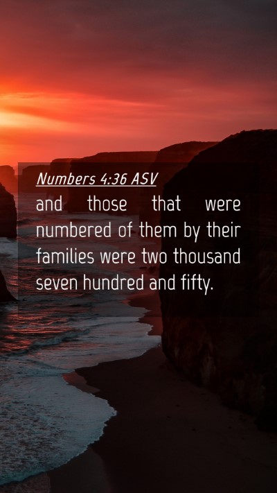 Picture 04 - Numbers 4:36 ASV Mobile Phone Wallpaper - and those that were numbered of them by their - Mobile Bible Verse Wallpaper