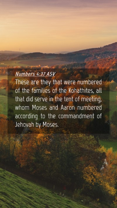 Picture 04 - Numbers 4:37 ASV Mobile Phone Wallpaper - These are they that were numbered of the families - Mobile Bible Verse Wallpaper