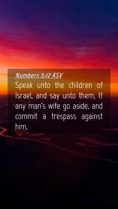 Picture 04 - Numbers 5:12 ASV Mobile Phone Wallpaper - Speak unto the children of Israel, and say unto - Mobile Bible Verse Wallpaper