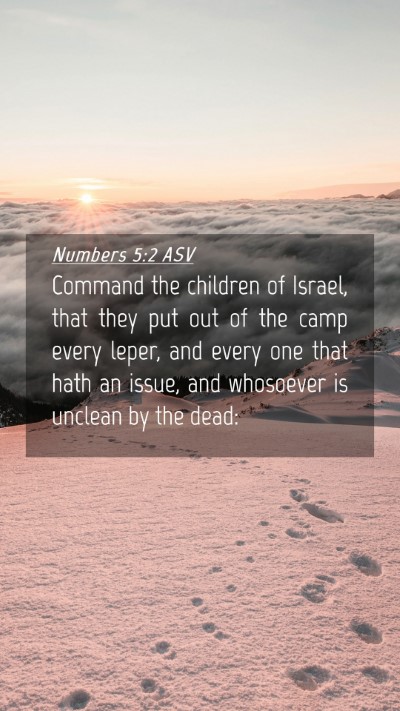 Picture 04 - Numbers 5:2 ASV Mobile Phone Wallpaper - Command the children of Israel, that they put out - Mobile Bible Verse Wallpaper
