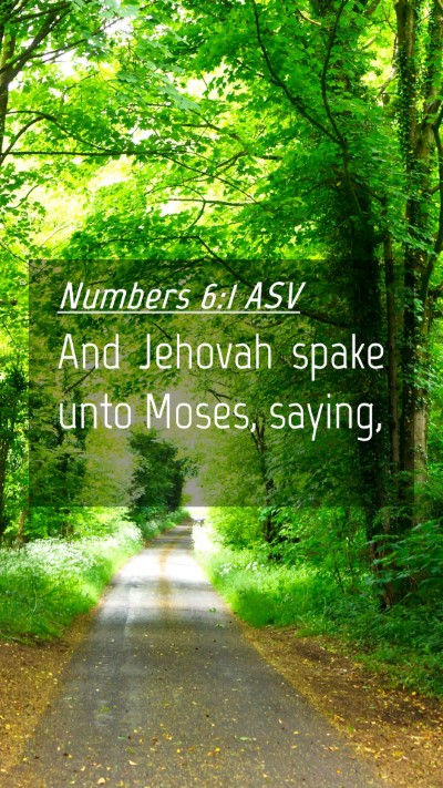 Picture 04 - Numbers 6:1 ASV Mobile Phone Wallpaper - And Jehovah spake unto Moses, - Mobile Bible Verse Wallpaper