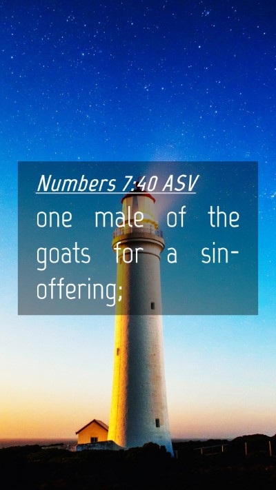 Picture 04 - Numbers 7:40 ASV Mobile Phone Wallpaper - one male of the goats for a - Mobile Bible Verse Wallpaper