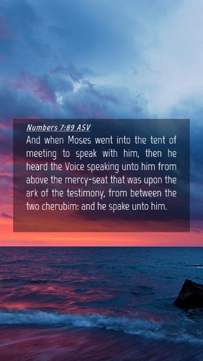 Picture 04 - Numbers 7:89 ASV Mobile Phone Wallpaper - And when Moses went into the tent of meeting to - Mobile Bible Verse Wallpaper