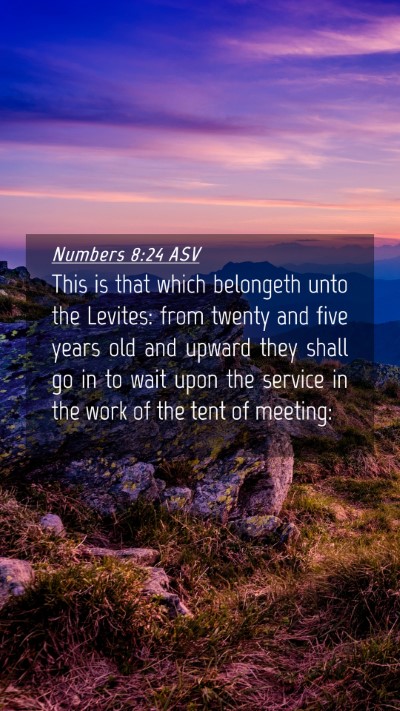 Picture 04 - Numbers 8:24 ASV Mobile Phone Wallpaper - This is that which belongeth unto the Levites: - Mobile Bible Verse Wallpaper