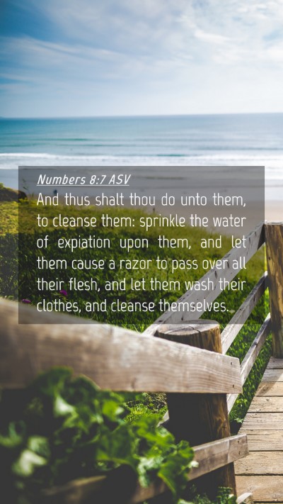 Picture 04 - Numbers 8:7 ASV Mobile Phone Wallpaper - And thus shalt thou do unto them, to cleanse - Mobile Bible Verse Wallpaper