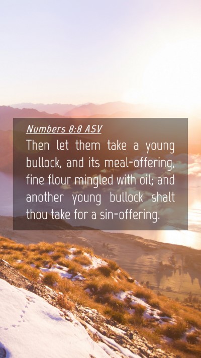 Picture 04 - Numbers 8:8 ASV Mobile Phone Wallpaper - Then let them take a young bullock, and its - Mobile Bible Verse Wallpaper