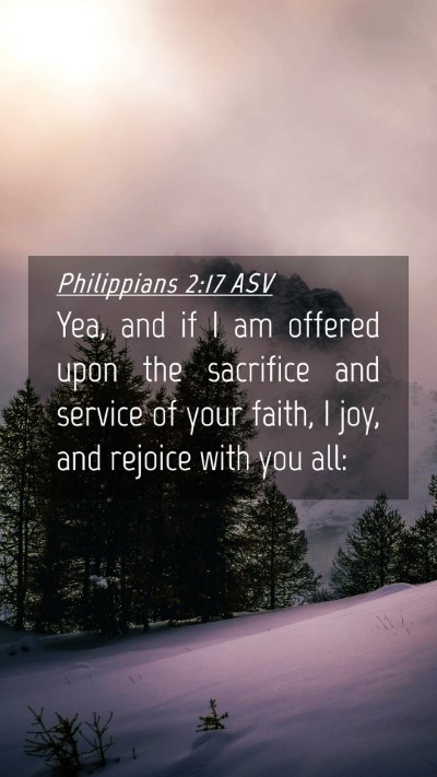 Picture 04 - Philippians 2:17 ASV Mobile Phone Wallpaper - Yea, and if I am offered upon the sacrifice and - Mobile Bible Verse Wallpaper