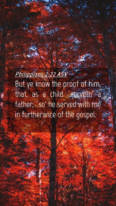 Picture 04 - Philippians 2:22 ASV Mobile Phone Wallpaper - But ye know the proof of him, that, as a child - Mobile Bible Verse Wallpaper